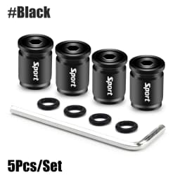 Anti Theft Tire Valve Caps Sport Style Valve Stem Covers Dust Proof Caps for Wheels Decorative Tyre Zinc Alloy Auto Accessories