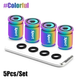 Anti Theft Tire Valve Caps Sport Style Valve Stem Covers Dust Proof Caps for Wheels Decorative Tyre Zinc Alloy Auto Accessories