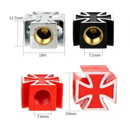 4pcs/lot Car Wheel Tyre Stem Air Caps Cross Style Car Tire Air Valve Cap Covers for Bicycle Motorcycle Car Styling Universal