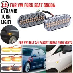 2PCS Led Dynamic Side Marker Turn Signal Light Sequential Blinker Light For VW Golf 3 4 MK3 MK4 Passat 3BG Polo 6N 9N Bora Vento