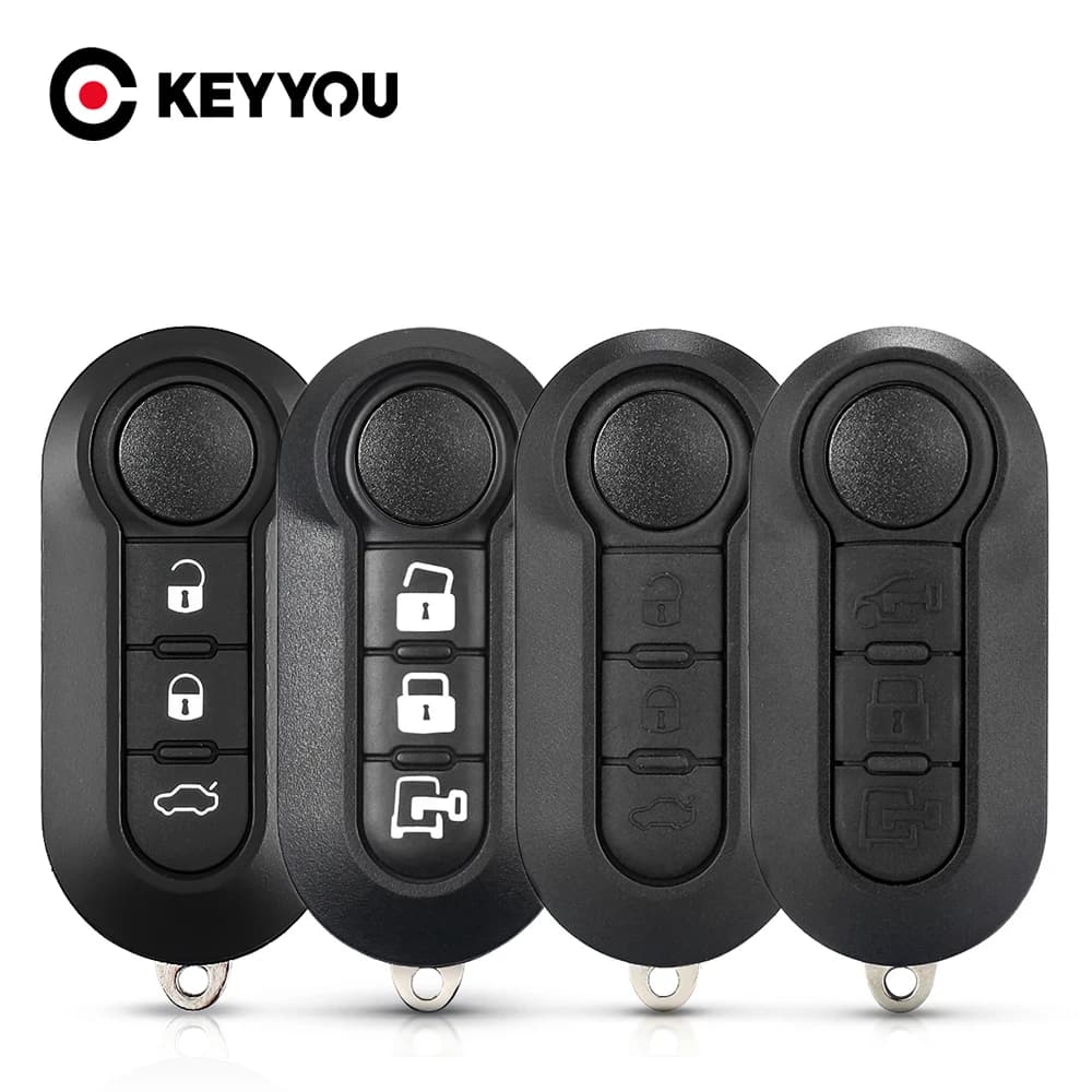 KEYYOU 3 Buttons Flip Remote Key For Fiat 500 Panda Punto Bravo Ducato Peugeot Boxer Citroen Jumper Auto SIP22 Blade