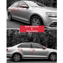 6/4Pcs Car Door Edge Protection Guards Buffer Trim Molding Protection Strip Scratch Protector Car Door Crash Bar for Audi BMW