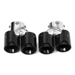 Quad Carbon Fiber Exhaust Tips for BMW G22 G23 M440i G20 M340i G42 M240i 2021+ Dual M Performance Muffler Tailpipe Endrohre