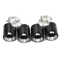 Quad Carbon Fiber Exhaust Tips for BMW G22 G23 M440i G20 M340i G42 M240i 2021+ Dual M Performance Muffler Tailpipe Endrohre