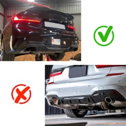 Quad Carbon Fiber Exhaust Tips for BMW G22 G23 M440i G20 M340i G42 M240i 2021+ Dual M Performance Muffler Tailpipe Endrohre