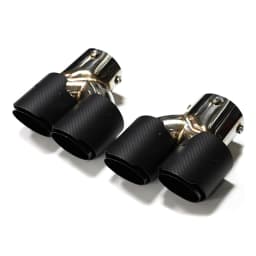 Quad Carbon Fiber Exhaust Tips for BMW G22 G23 M440i G20 M340i G42 M240i 2021+ Dual M Performance Muffler Tailpipe Endrohre