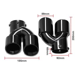 Quad Carbon Fiber Exhaust Tips for BMW G22 G23 M440i G20 M340i G42 M240i 2021+ Dual M Performance Muffler Tailpipe Endrohre