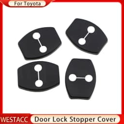 4Pcs Car Door Lock Cover Door Stopper Covers for Toyota Yaris Highlander Prado Prius Corolla Camry Rav4 Reiz Vois Accessories