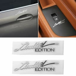 2* Universal Car Stickers Silver Limited Edition Logo Badge Badge Metal Sticker Decal Car Accessories