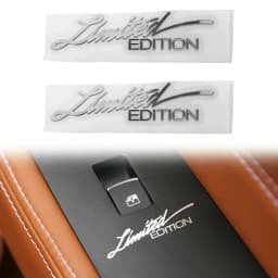 2* Universal Car Stickers Silver Limited Edition Logo Badge Badge Metal Sticker Decal Car Accessories