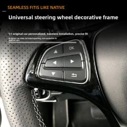 Car Steering Wheel Cover Decoration Trim 4Pcs Colors For Mercedes Benz A B C E S Class GLA GLC CLA GLE GLS CLS Universal