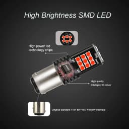 Py21w Ba15s P21w Led 1156 Bau15s Bulb 3030SMD Canbus 1157 Led Bay15d P21/5w Car Turn Signal Lamp Brake Tail Backup Red Light