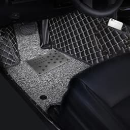 Car Floor Mat Foot Heel Scuff Plate Non-slip Carpet Patch Auto Alloy Silver Cover Anti-skid Pad Universal Interior Accessories
