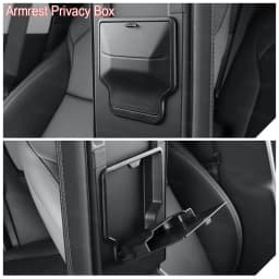 USVOTOV For 2025 2026 Tesla Model 3 Y YL Juniper Center Console Organizer Storage Box Tray Seat Rail Cover Protector Accessories