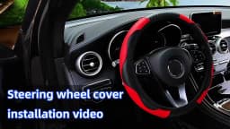 37-39cm Car Steering Wheel Cover Skidproof Auto Steering- Wheel Cover Anti-Slip Embossing Leather Car-styling Car Accessories