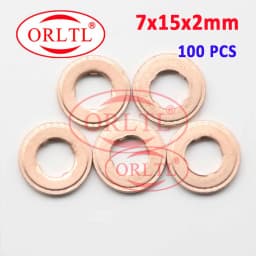 ORLTL 100PCS/lot Diesel Oil Fuel Injector Copper Washers F00VC17504 Auto Nozzle F00VC17503 F00VC17505 for BOSCH Delphi Denso