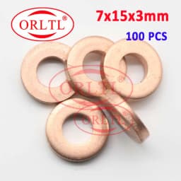 ORLTL 100PCS/lot Diesel Oil Fuel Injector Copper Washers F00VC17504 Auto Nozzle F00VC17503 F00VC17505 for BOSCH Delphi Denso
