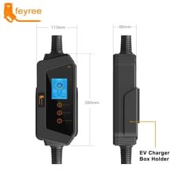 Feyree 22KW 32A 3Phase Type2 Portable EV Charger Wi-Fi APP Control EVSE Charging Box Charging Station for Electric Car Charger