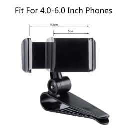 Universal Car Sun Visor Phone Holder 360 Degree Rotation Automobiles Navigation Mount Stand Clip Mobile Phone Bracket Accessory