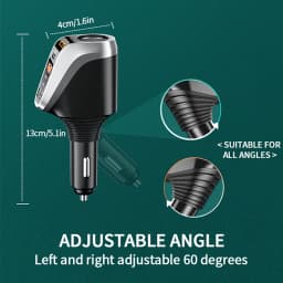 BLALION 180W USB Car Charger Super Fast Charging QC3.0 PD 66W Quick Charge Cigarette Lighter Socket For iPhone Xiaomi Samsung