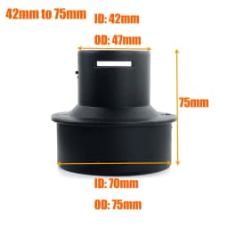 42to60mm 42to75mm 75to60mm Converter 42mm 60mm 75mm Diesel Heater Air Duct Ducting Connector Black For Car Truck VAN Camper