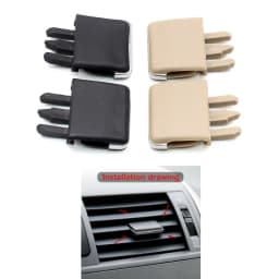 4pcs Auto Car Air Conditioning Vent Car Center Dash A/C Vent Louvre Blade Slice Air Conditioning Leaf Clips Set Accessories