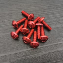 10pcs Bolts Screw Black Aluminum Adornment M6 X 20mm M5 X 16mm Motorcycle Red Anodized 25mm Bolts Red Screws M6 M5 Cap Head