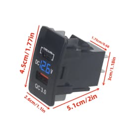 26x45mm Fast Charging Car Charger Socket QC3.0 USB+PD Type-C for Old Honda Fit Accord Civic CR-V HR-V City Odyssey