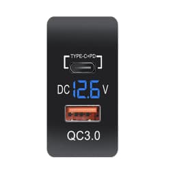 26x45mm Fast Charging Car Charger Socket QC3.0 USB+PD Type-C for Old Honda Fit Accord Civic CR-V HR-V City Odyssey