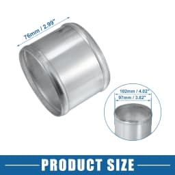 UXCELL 27mm-97mm ID 32mm-102mm OD Car Adapter Joiner Pipe Universal 76mm Length Connector Tubing Adapter Aluminum Alloy