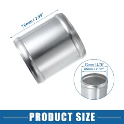 UXCELL 27mm-97mm ID 32mm-102mm OD Car Adapter Joiner Pipe Universal 76mm Length Connector Tubing Adapter Aluminum Alloy
