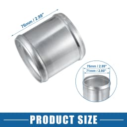 UXCELL 27mm-97mm ID 32mm-102mm OD Car Adapter Joiner Pipe Universal 76mm Length Connector Tubing Adapter Aluminum Alloy