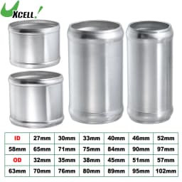 UXCELL 27mm-97mm ID 32mm-102mm OD Car Adapter Joiner Pipe Universal 76mm Length Connector Tubing Adapter Aluminum Alloy