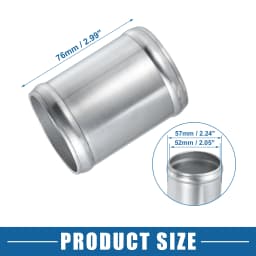 UXCELL 27mm-97mm ID 32mm-102mm OD Car Adapter Joiner Pipe Universal 76mm Length Connector Tubing Adapter Aluminum Alloy