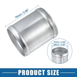 UXCELL 27mm-97mm ID 32mm-102mm OD Car Adapter Joiner Pipe Universal 76mm Length Connector Tubing Adapter Aluminum Alloy