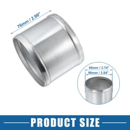 UXCELL 27mm-97mm ID 32mm-102mm OD Car Adapter Joiner Pipe Universal 76mm Length Connector Tubing Adapter Aluminum Alloy