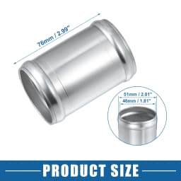 UXCELL 27mm-97mm ID 32mm-102mm OD Car Adapter Joiner Pipe Universal 76mm Length Connector Tubing Adapter Aluminum Alloy
