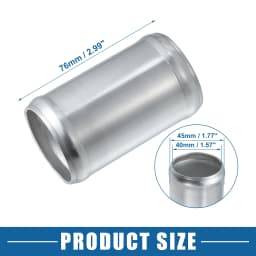 UXCELL 27mm-97mm ID 32mm-102mm OD Car Adapter Joiner Pipe Universal 76mm Length Connector Tubing Adapter Aluminum Alloy