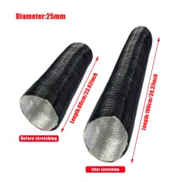 1PCS 25mm 42mm 60mm 75mm 90mm Diameter Air Diesel Parking Heater Duct Pipe Tube Hose For Webasto Eberspacher Car Camper