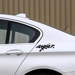 Car front and rear glass car stick triangle window sticker AK creative personality reflective stick waterproof car sticker