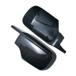 Carbon Fiber Pattern Black Side Mirror cover Caps Replacement for BMW E46 316i 318i 318d 320d 320i 325i 328i 330d 330i 1998-2005