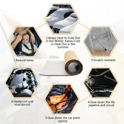 Sound Deadener Mat Auto Acoustic Thermal Mat Sound Proof Wall Panels Car Deadening Noise Insulation Mats for Car 5/10mm 200x50cm