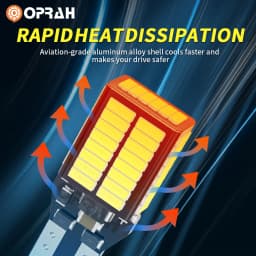 Oprah 2PCS Canbus No Error T15 W16W 4014 54SMD LED Bulbs 2800LM Replace For Car Backup Reverse Light Auto Lamps 6000K White 12V