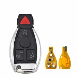 No Logo 5pcs Xhorse VVDI BE Key Pro 3/4 Button Remote Car Key for Mercedes Benz V4.2 Yellow Improved Version Smart 315MHz/433MHz
