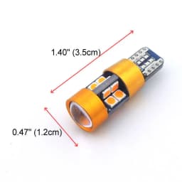 LED Signal Light Bulb Package 3030 12V DC 1Pair Orange Amber 158 175 Position 2821 Parking 2827 2525 T10 194NA