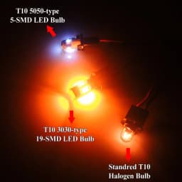 LED Signal Light Bulb Package 3030 12V DC 1Pair Orange Amber 158 175 Position 2821 Parking 2827 2525 T10 194NA