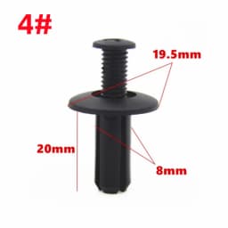 20Pcs Fit For 6MM 7MM 8MM 9MM 10MM Hole Auto Clips Bumper Fasteners Black Plastic Automotive Screw Retainer Clip Car Fender Clip