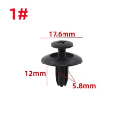 20Pcs Fit For 6MM 7MM 8MM 9MM 10MM Hole Auto Clips Bumper Fasteners Black Plastic Automotive Screw Retainer Clip Car Fender Clip