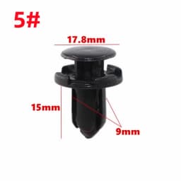 20Pcs Fit For 6MM 7MM 8MM 9MM 10MM Hole Auto Clips Bumper Fasteners Black Plastic Automotive Screw Retainer Clip Car Fender Clip