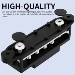 DaierTek 275A Busbar Terminal Block Bus Bar 12V Power Distribution Block 6 x M8 For Automotive Sound Audio Car Power Distributor